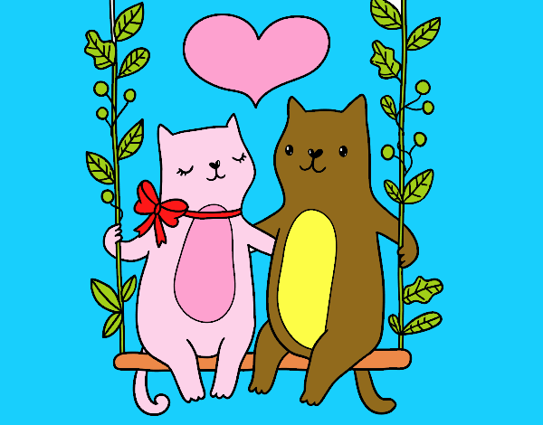 Gatitos enamorados