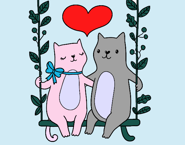 Gatitos enamorados