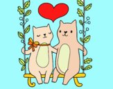 Gatitos enamorados