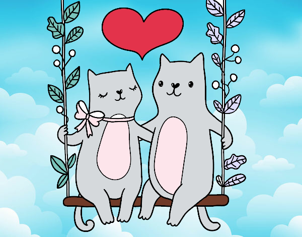 Gatitos enamorados