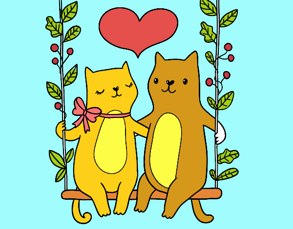 Gatitos enamorados