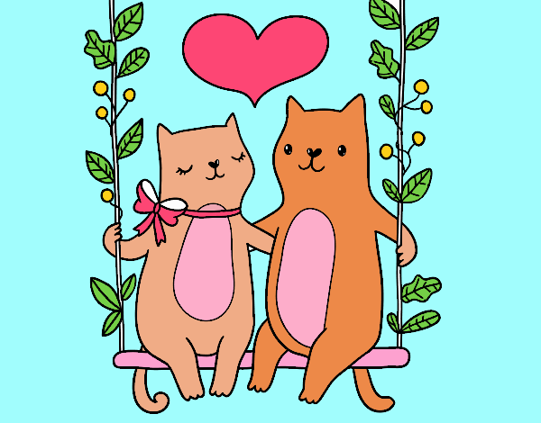 Gatitos enamorados