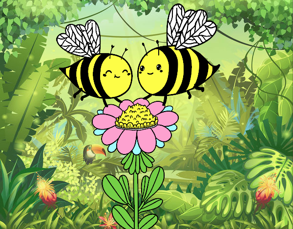 Pareja de abejas