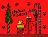 Postal Felices Fiestas