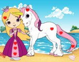 Princesa y unicornio