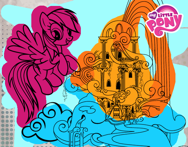 Rainbow Dash en su palacio