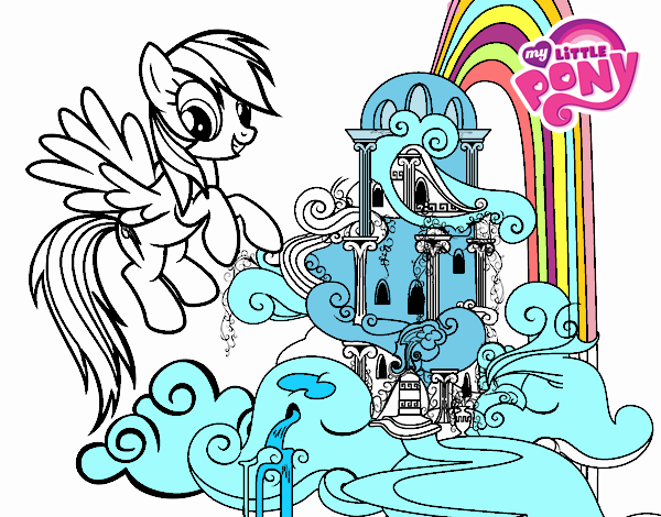 Rainbow Dash en su palacio