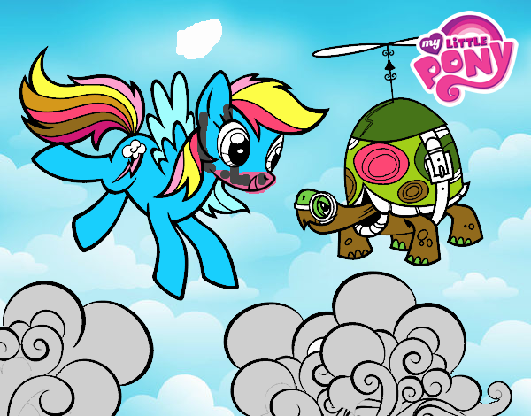 Rainbow Dash y la tortuga tanque