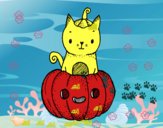 Un gatito de Halloween