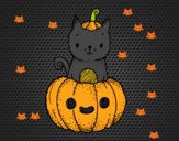 Un gatito de Halloween