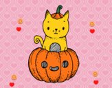 Un gatito de Halloween