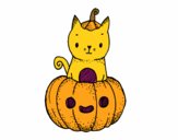 Un gatito de Halloween