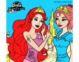 Barbie se despiede de la reina sirena