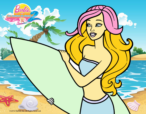 Barbie va a surfear