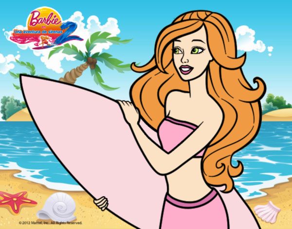 Barbie va a surfear