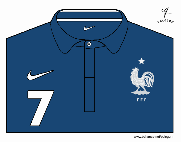 Camiseta del mundial de fútbol 2014 de Francia