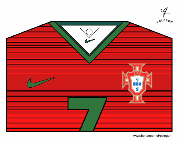 Camiseta del mundial de fútbol 2014 de Portugal