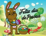 Conejo con muchos huevos de Pascua