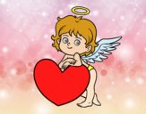 Cupido y un corazón