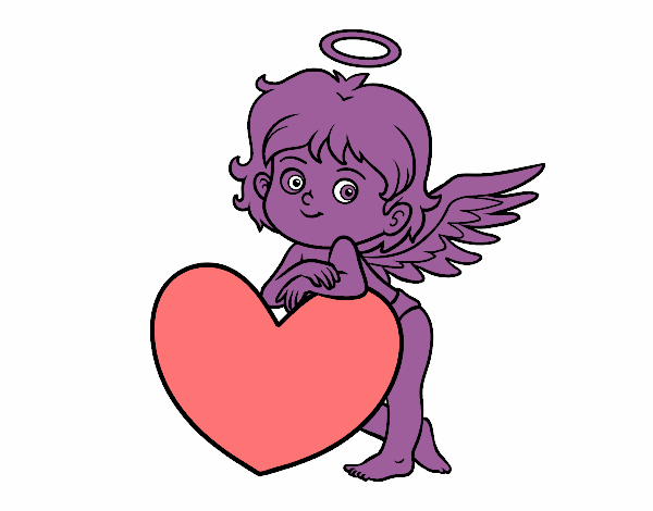 Cupido y un corazón