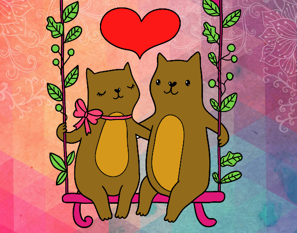 Gatitos enamorados