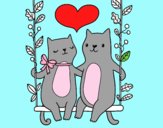 Gatitos enamorados