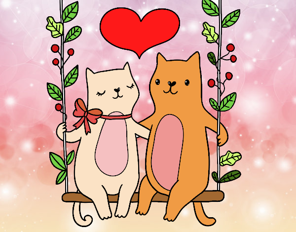 Gatitos enamorados