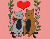 Gatitos enamorados