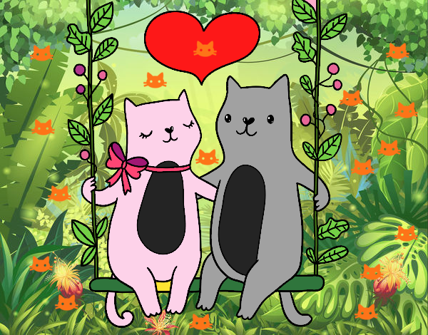 Gatitos enamorados