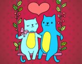 Gatitos enamorados