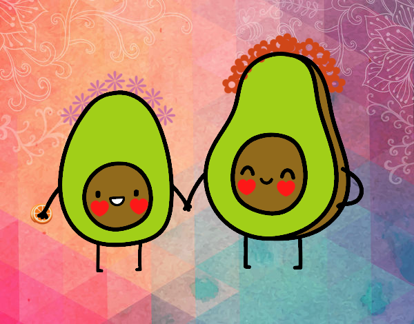 mama aguacate y hija aguacate