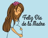 Mamá embarazada en el día de la madre