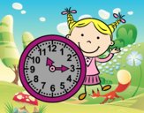 Niña con reloj