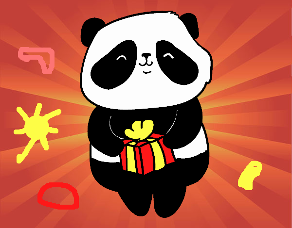 Panda con regalo