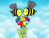 Pareja de abejas