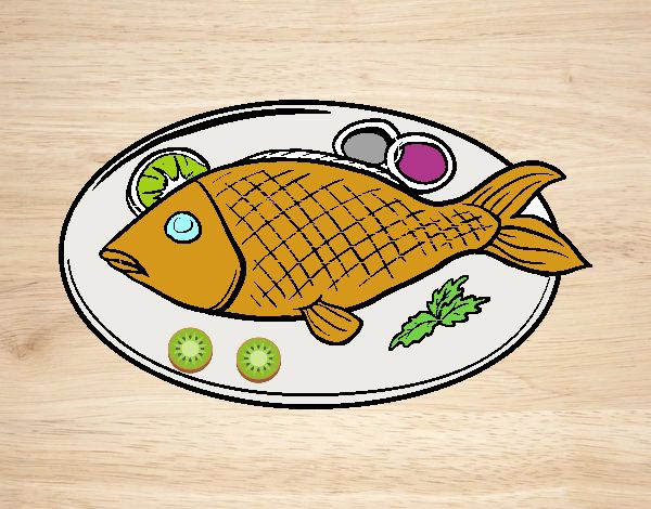 Plato de pescado hazado 
