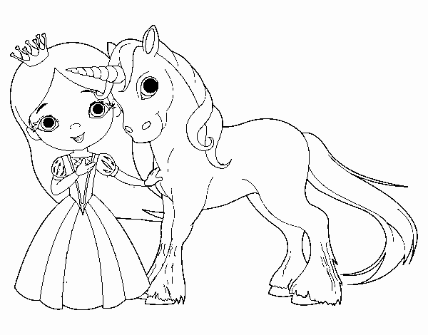 Princesa y unicornio