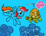 Rainbow Dash y la tortuga tanque