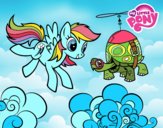 Rainbow Dash y la tortuga tanque