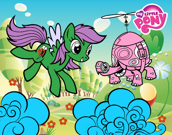 Rainbow Dash y la tortuga tanque