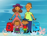 Una familia de vacaciones