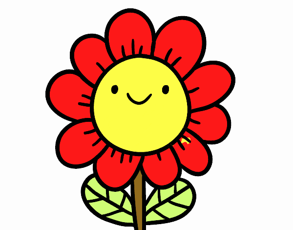 Una flor sonriente