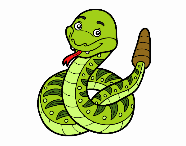 Una serpiente de cascabel