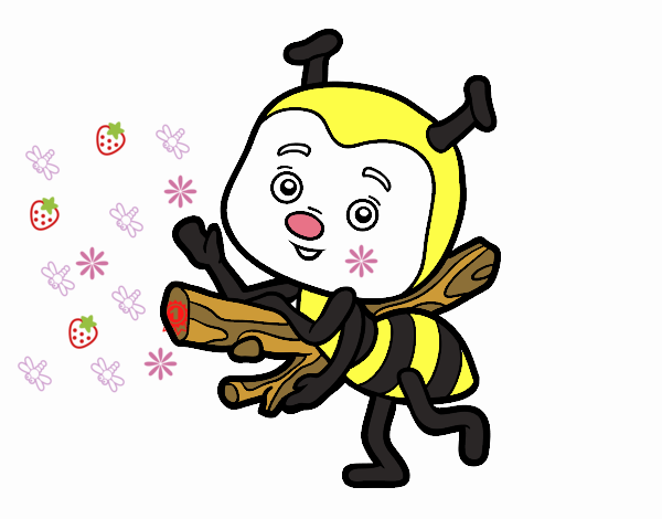 Abeja saludando