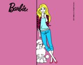 Barbie con cazadora de cuadros