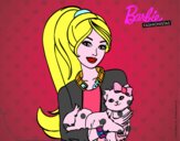 Barbie con su linda gatita