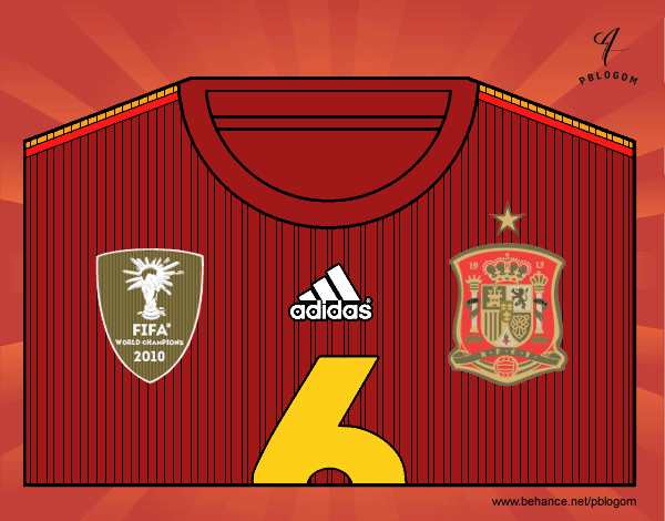 Camiseta del mundial de fútbol 2014 de España