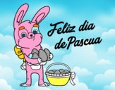 Conejo con muchos huevos de Pascua