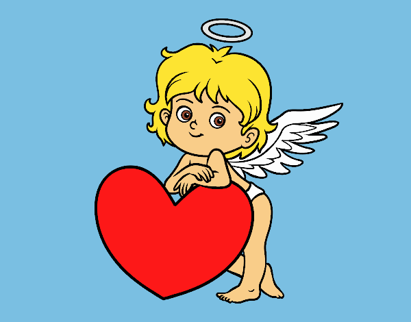 Cupido y un corazón