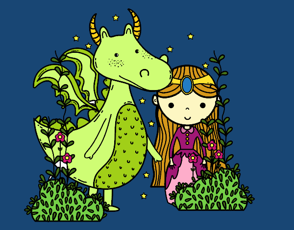 Dragon and princess